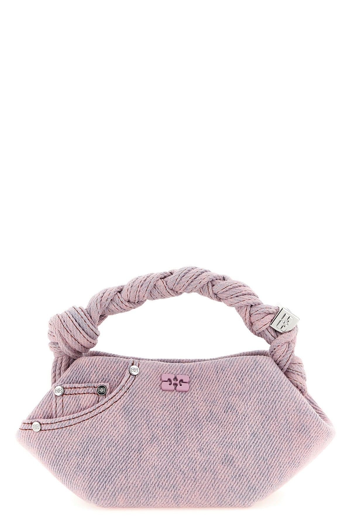 mini bou handbag in garment-dyed cotton denim