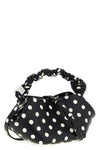 polka-dot bou mini handbag in leather-effect fabric