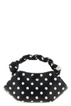 polka-dot bou mini handbag in leather-effect fabric
