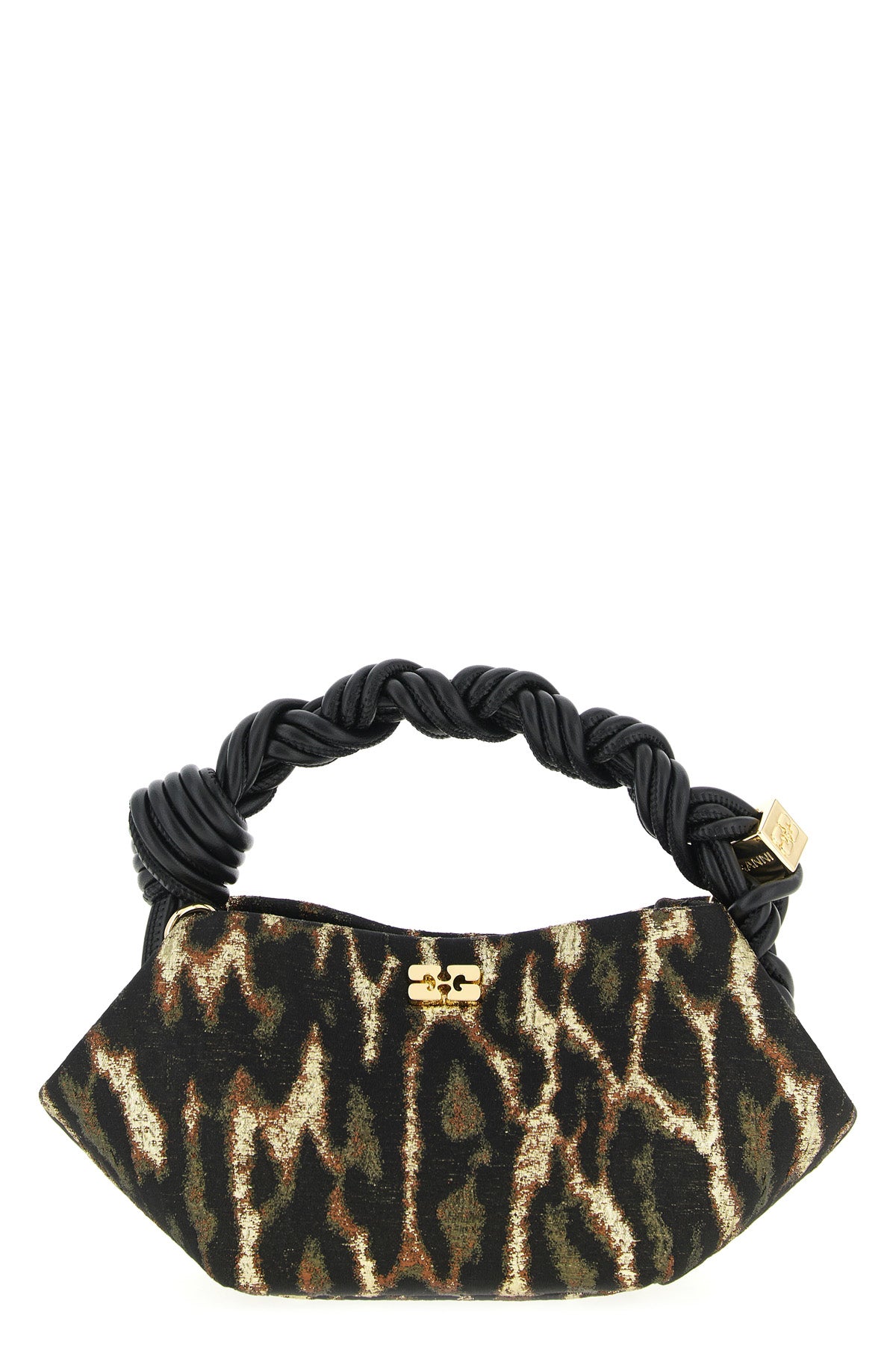 metallic cloque bou handbag in jacquard