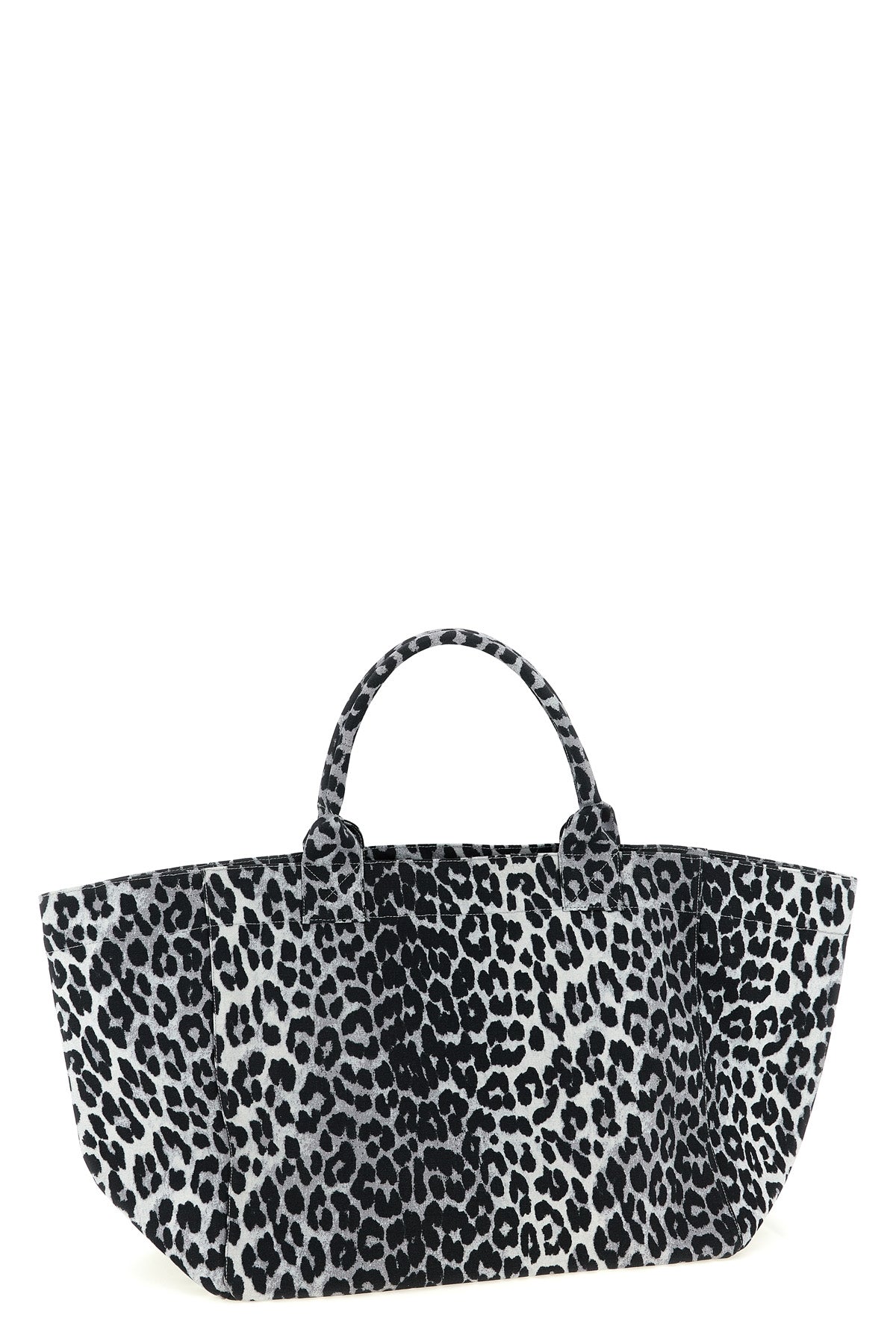 leopard sequin xxl tote canvas shopping bag