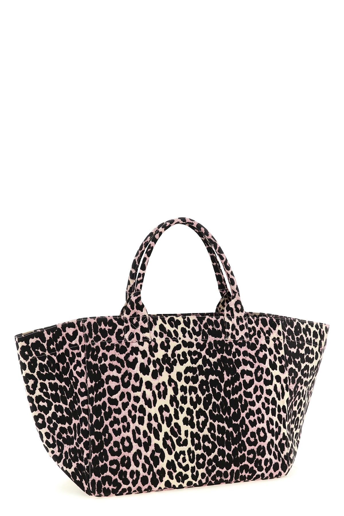 leopard sequin xxl tote canvas shopping bag