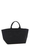 black xxl cherry tote canvas shopping bag
