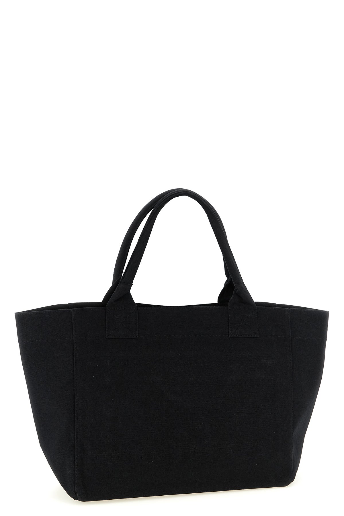 black medium cherry tote canvas shopping bag
