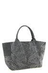 medium shopping bag in stone-washed canvas