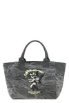 medium shopping bag in stone-washed canvas