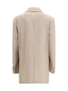 single-breasted wool-blend blazer