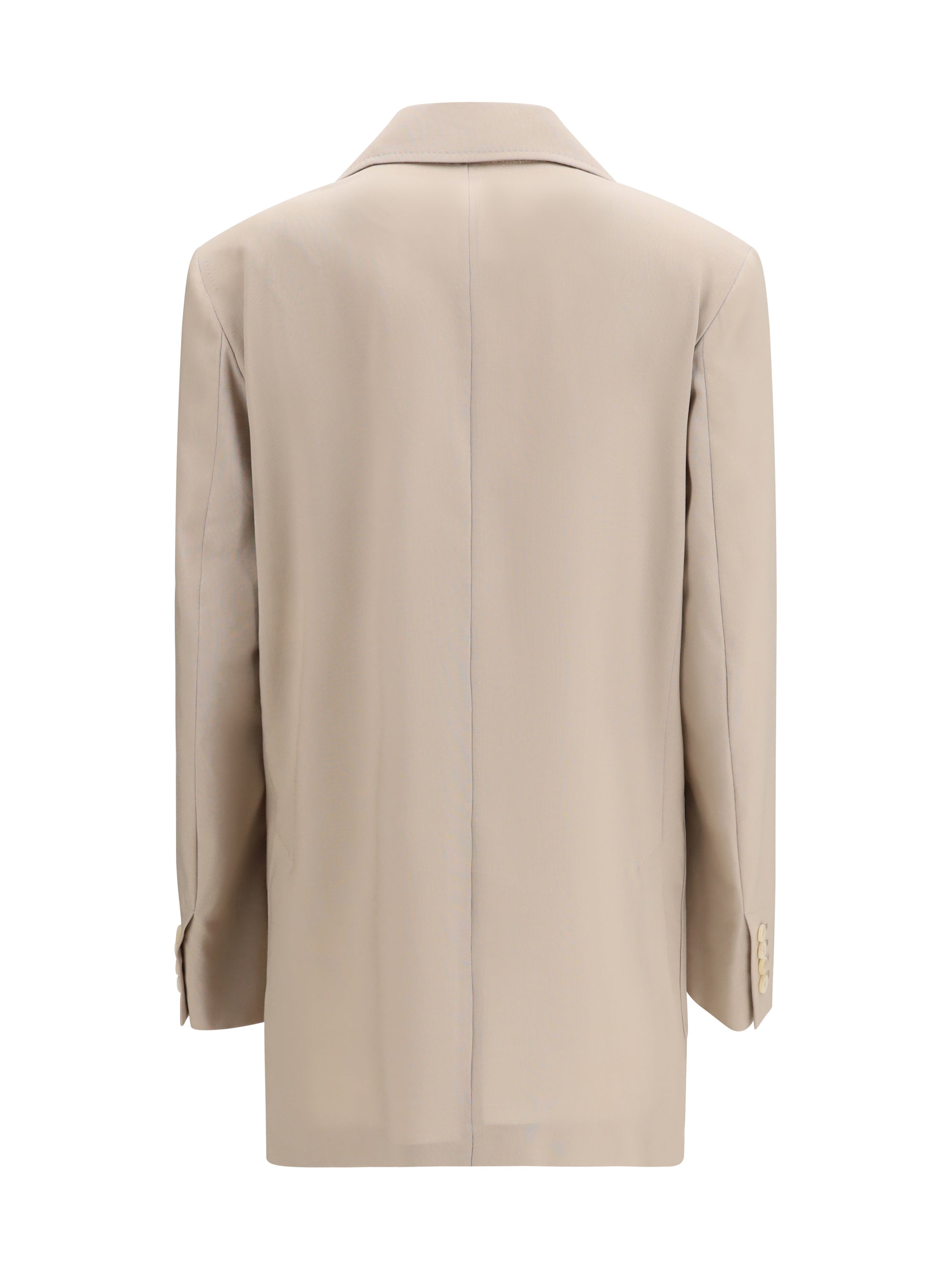 single-breasted wool-blend blazer
