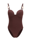 stretch nylon one-piece swimsuit