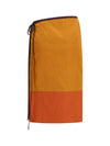 tie-detail colour-block skirt