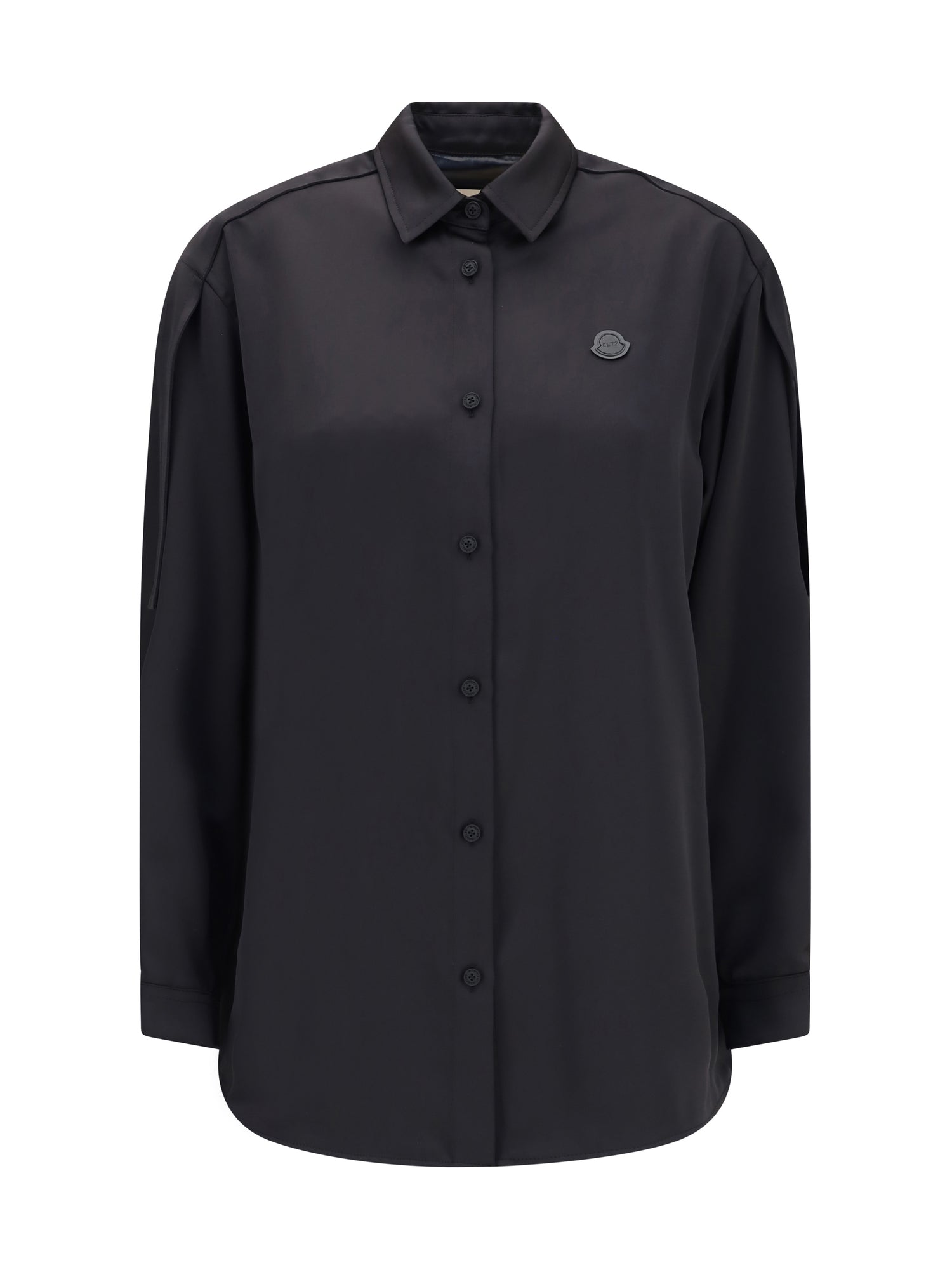 MONCLER X EDWARD ENNINFUL 40 shirt in technical polyester satin moncler x ee72 collection by edward enninful