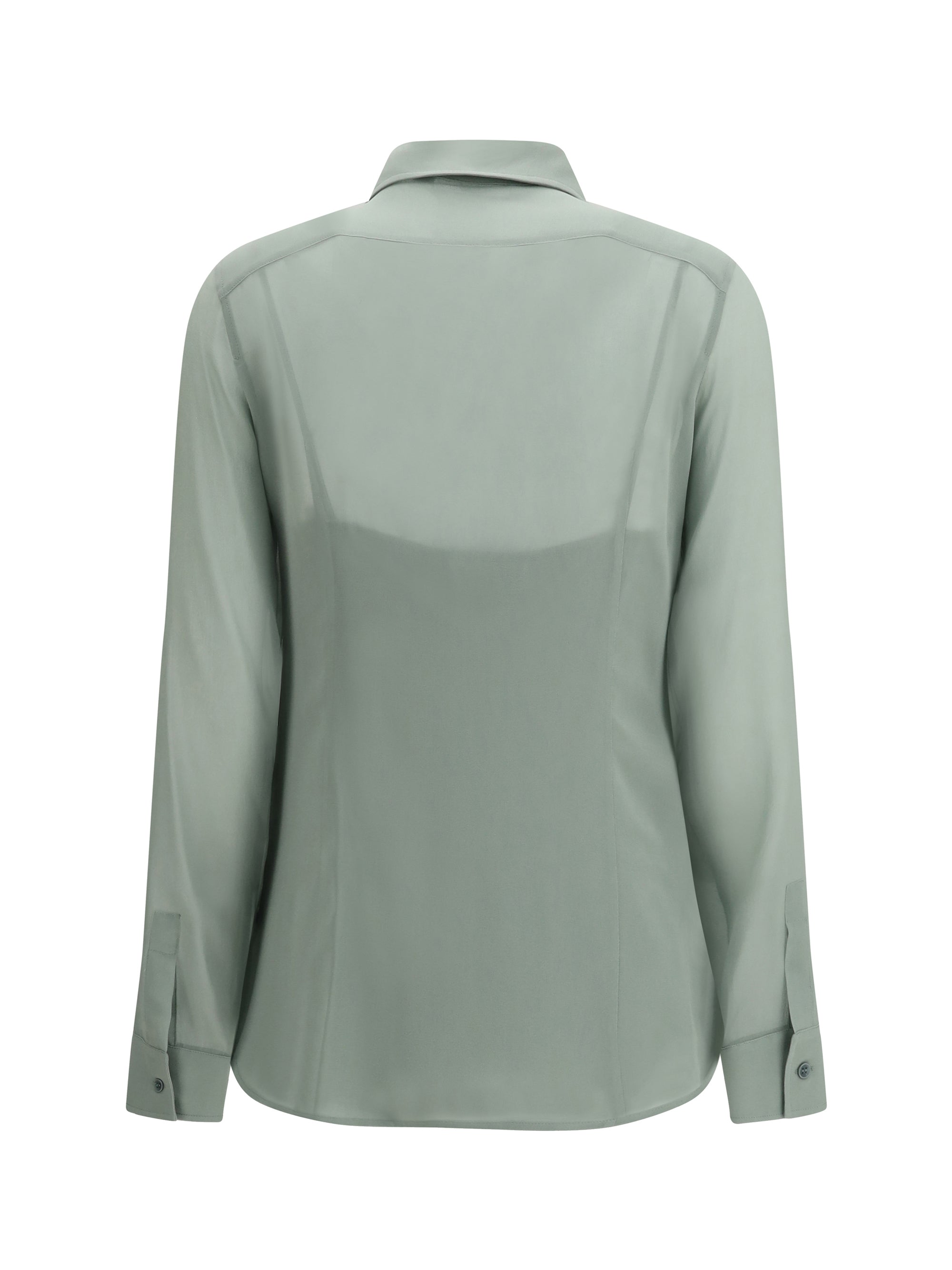 long-sleeve silk shirt