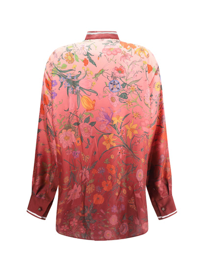 GUCCI 40 silk floral shirt