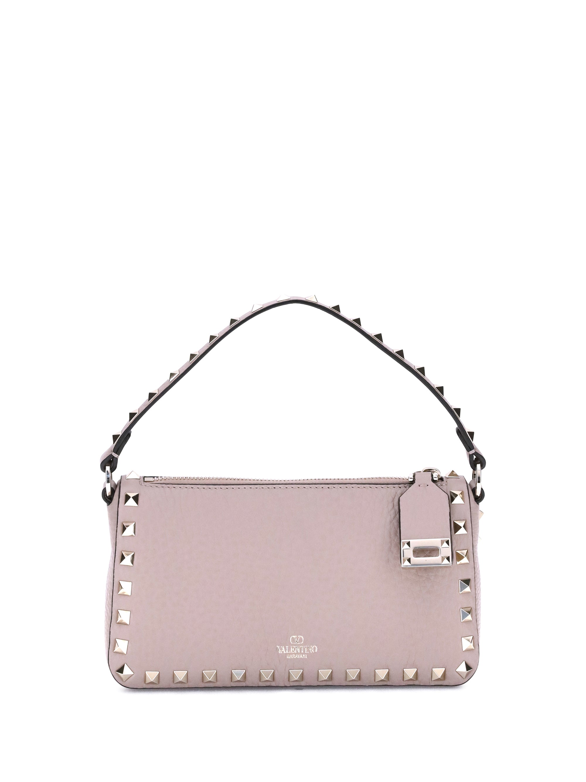 rockstud zip-up shoulder bag