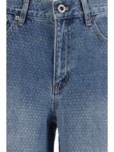 SELF-PORTRAIT 24 straight-leg jeans with all-over rhinestones