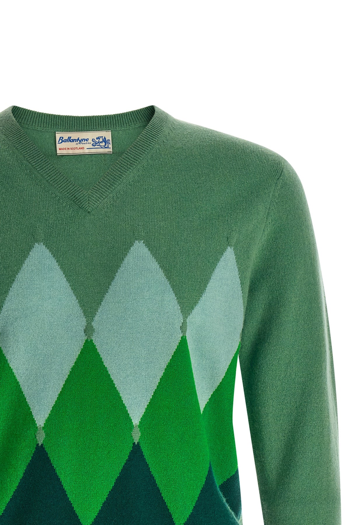the v-neck pullover ballantyne pure cashmere