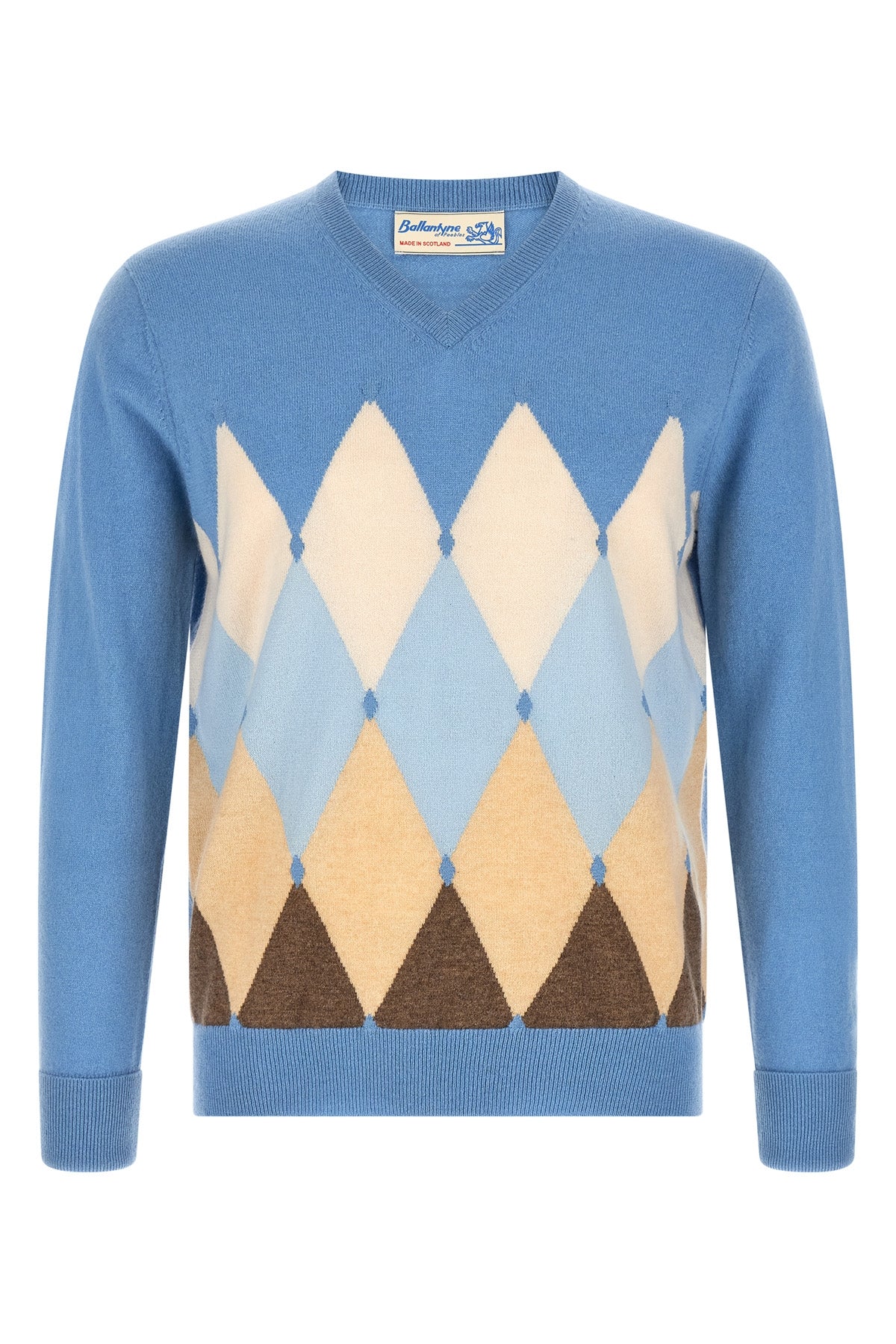 the ballantyne classic diamond v-neck sweater