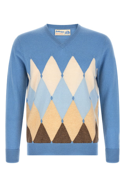 the ballantyne classic diamond v-neck sweater