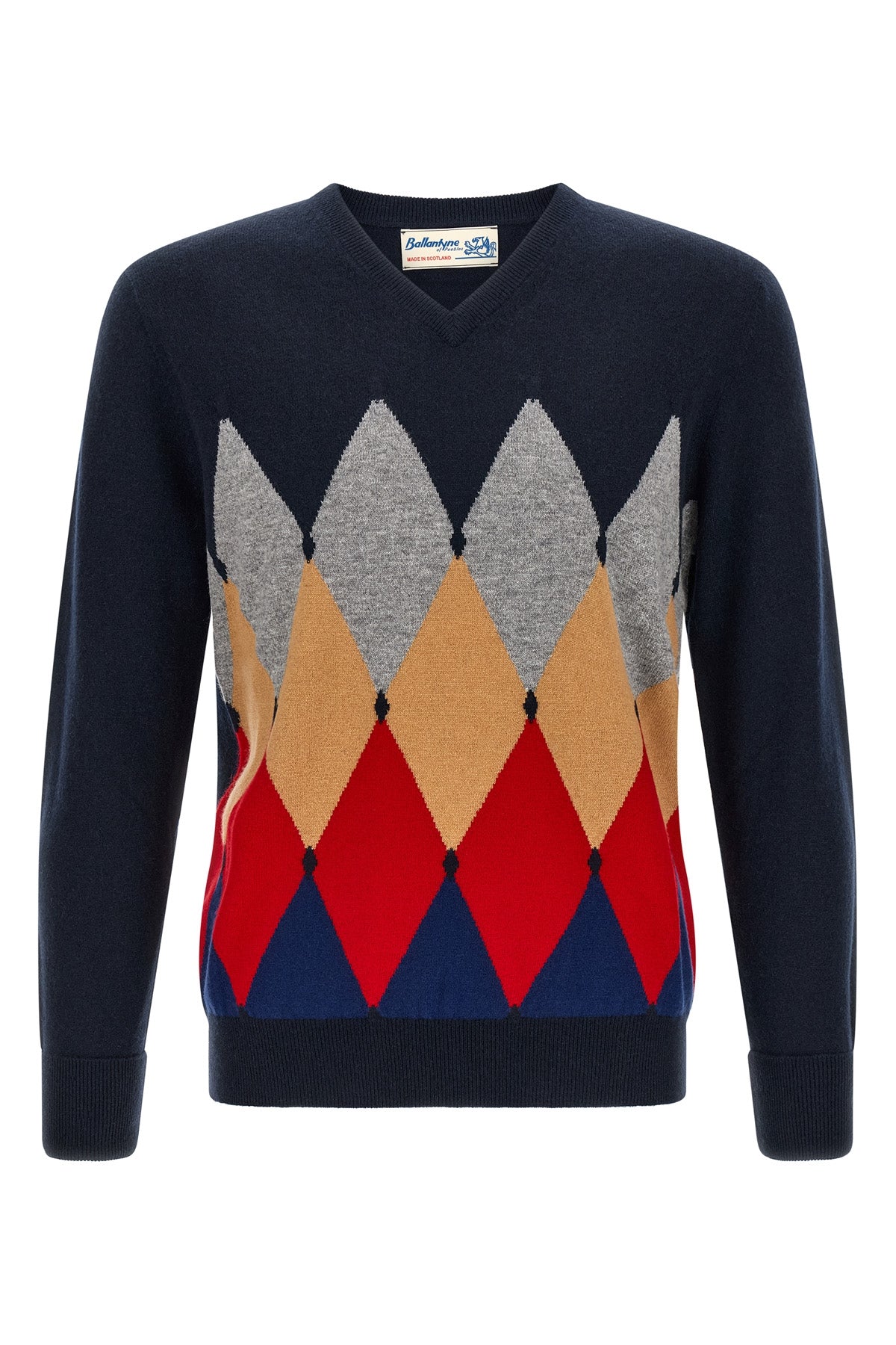 the v-neck ballantyne v neck pullover classic diamond