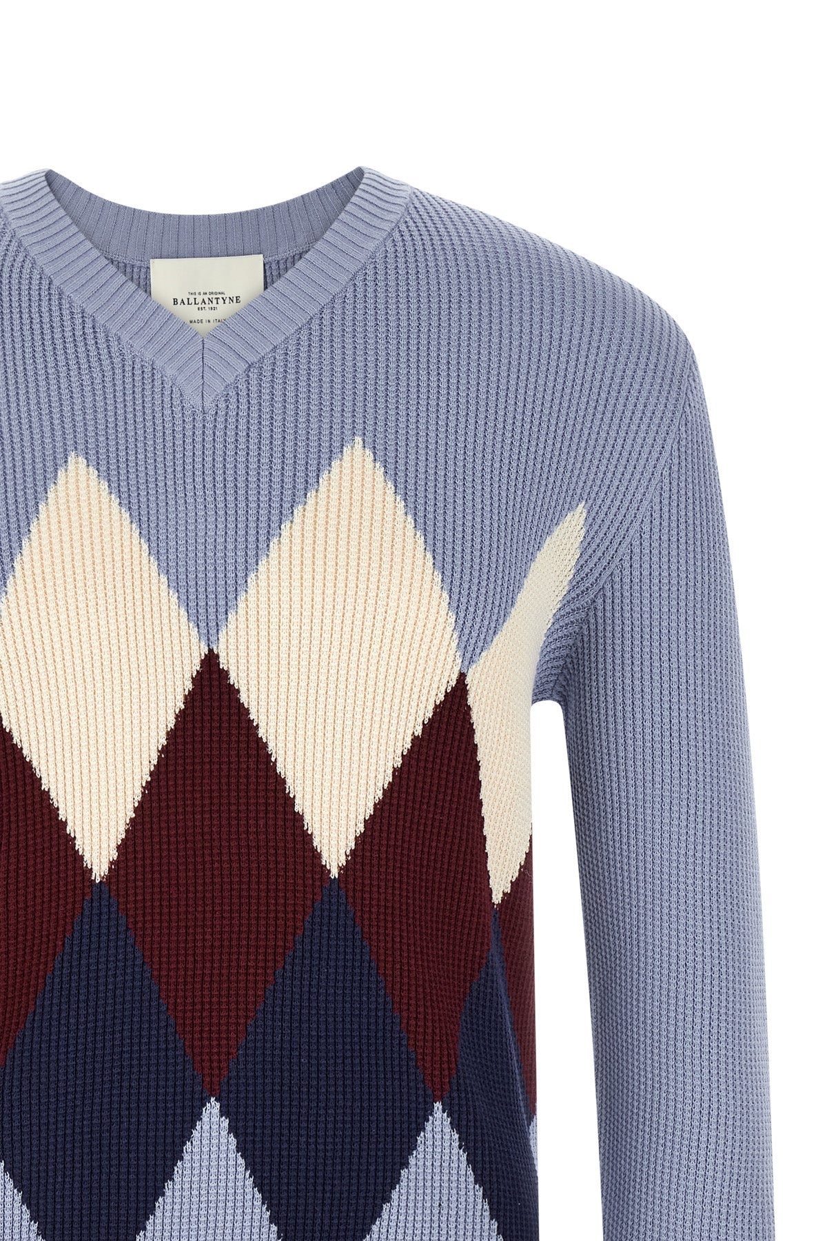 waffle stitch cotton sweater