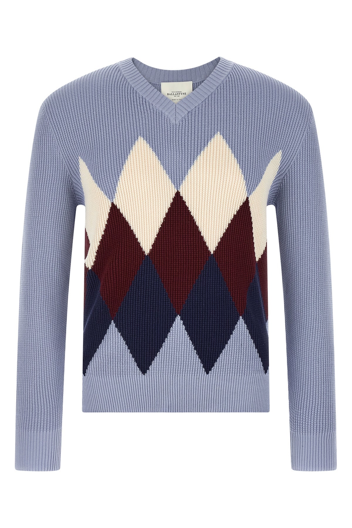 waffle stitch cotton sweater