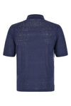polo shirt in linen and cotton blend