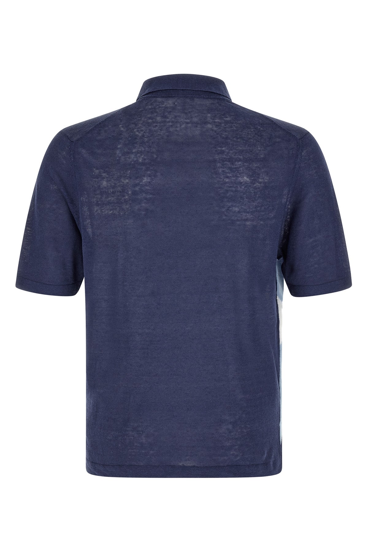 polo shirt in linen and cotton blend