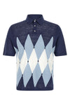 polo shirt in linen and cotton blend