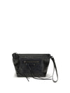 vintage-effect leather pouch