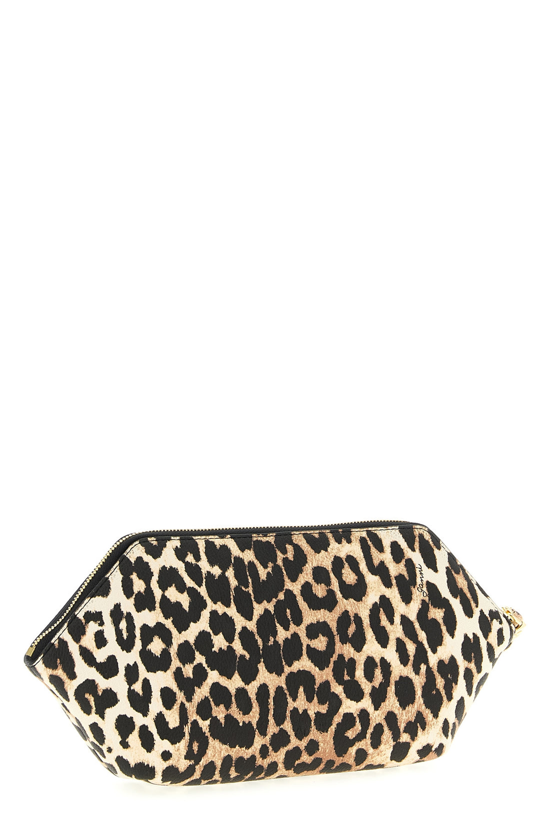 GANNI OS leopard print bou make up beauty case