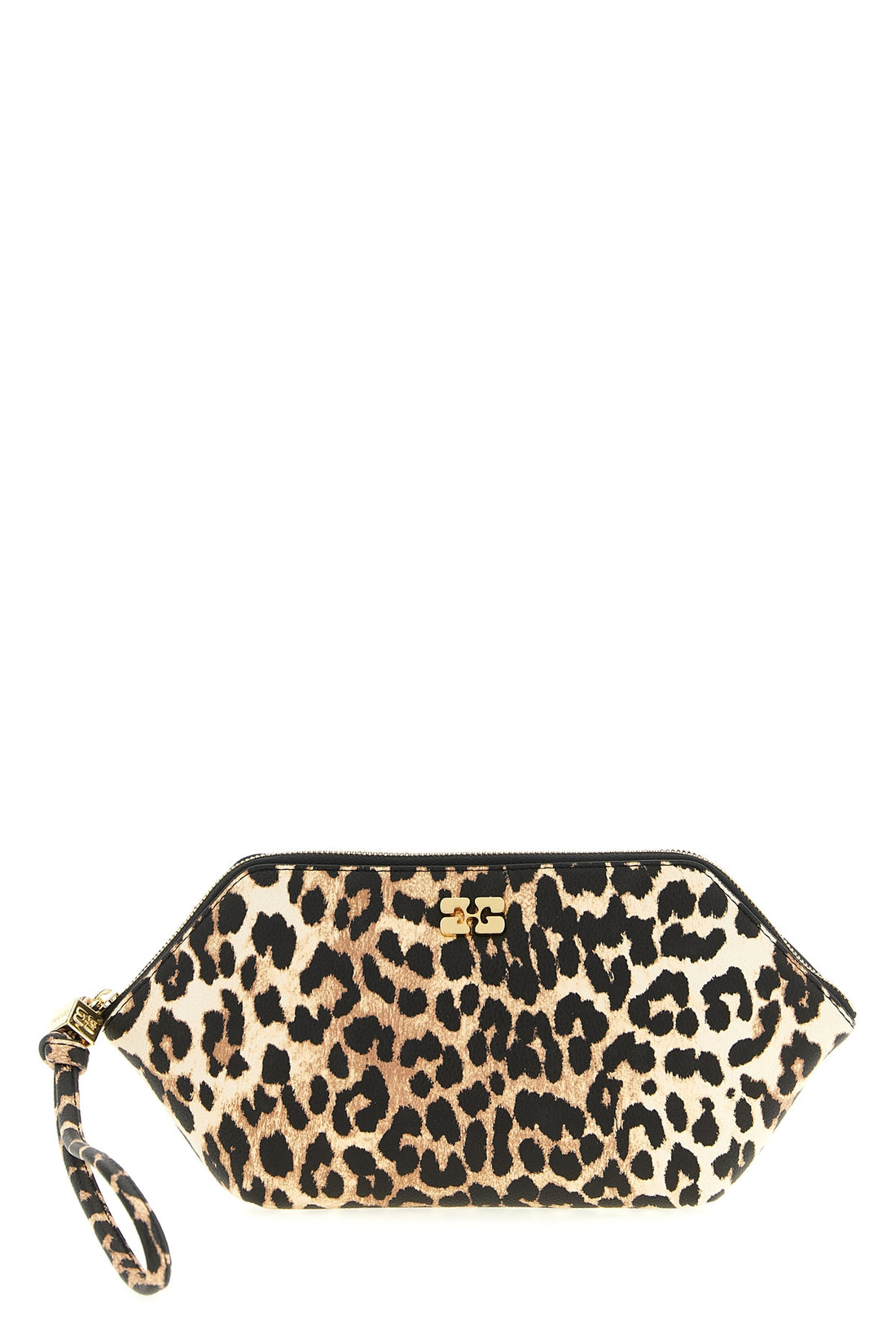 GANNI OS leopard print bou make up beauty case