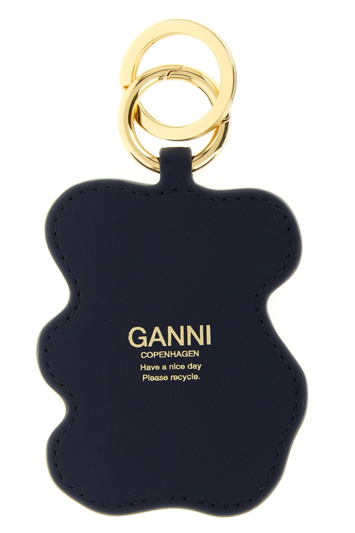 bear leather keyring