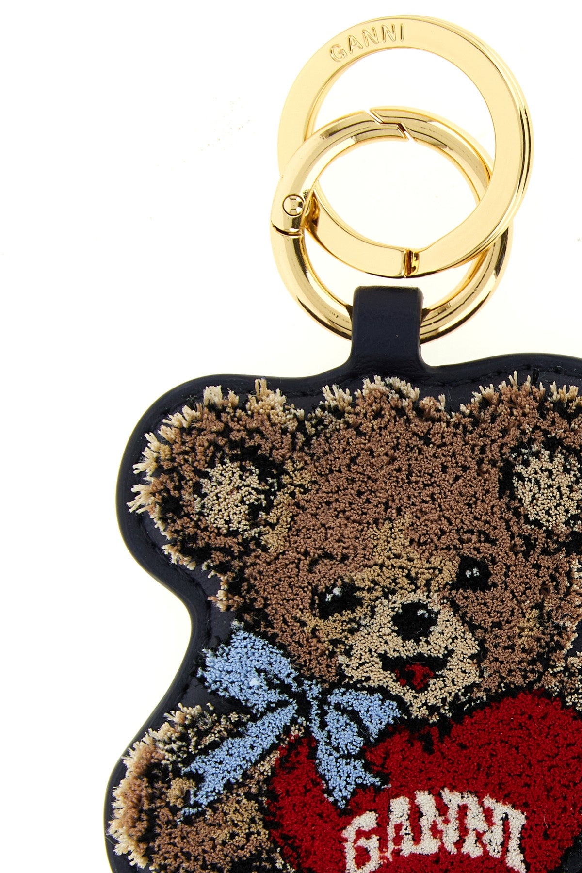 bear leather keyring