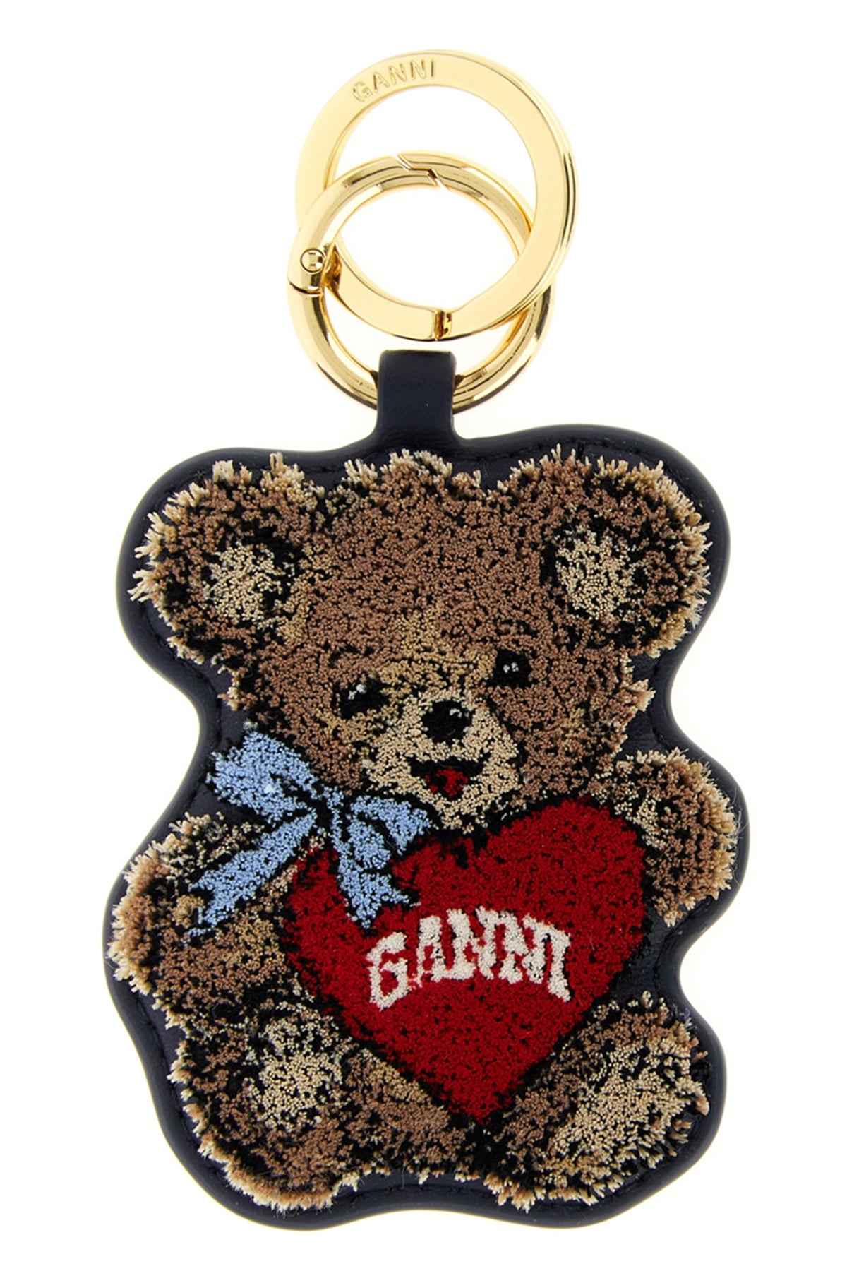 bear leather keyring