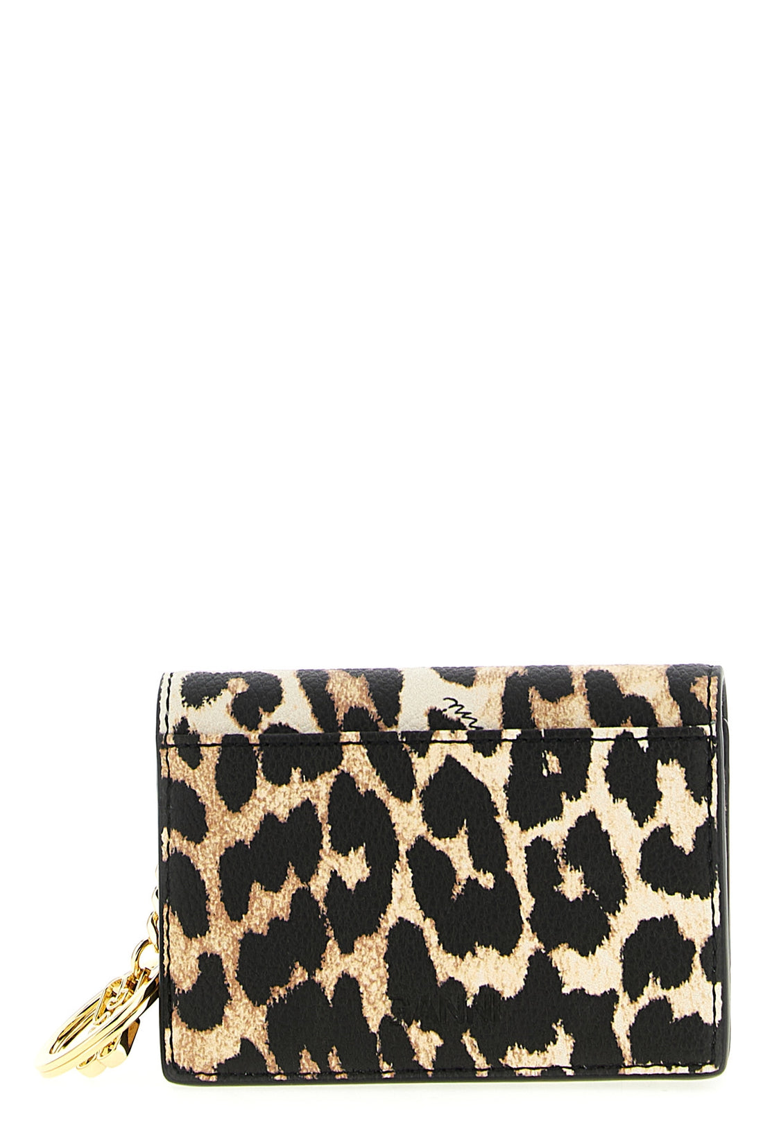 GANNI OS leopard print card holder