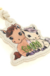 pony leather keyring