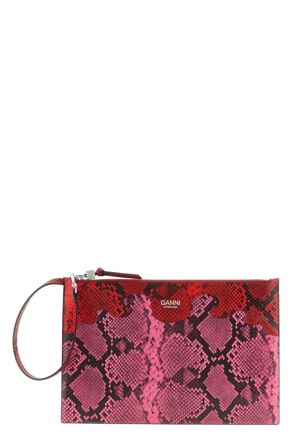 fairy pouch in shiny snake-print shiny leather effect fabric