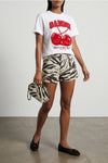 bou beauty in leather-effect fabric