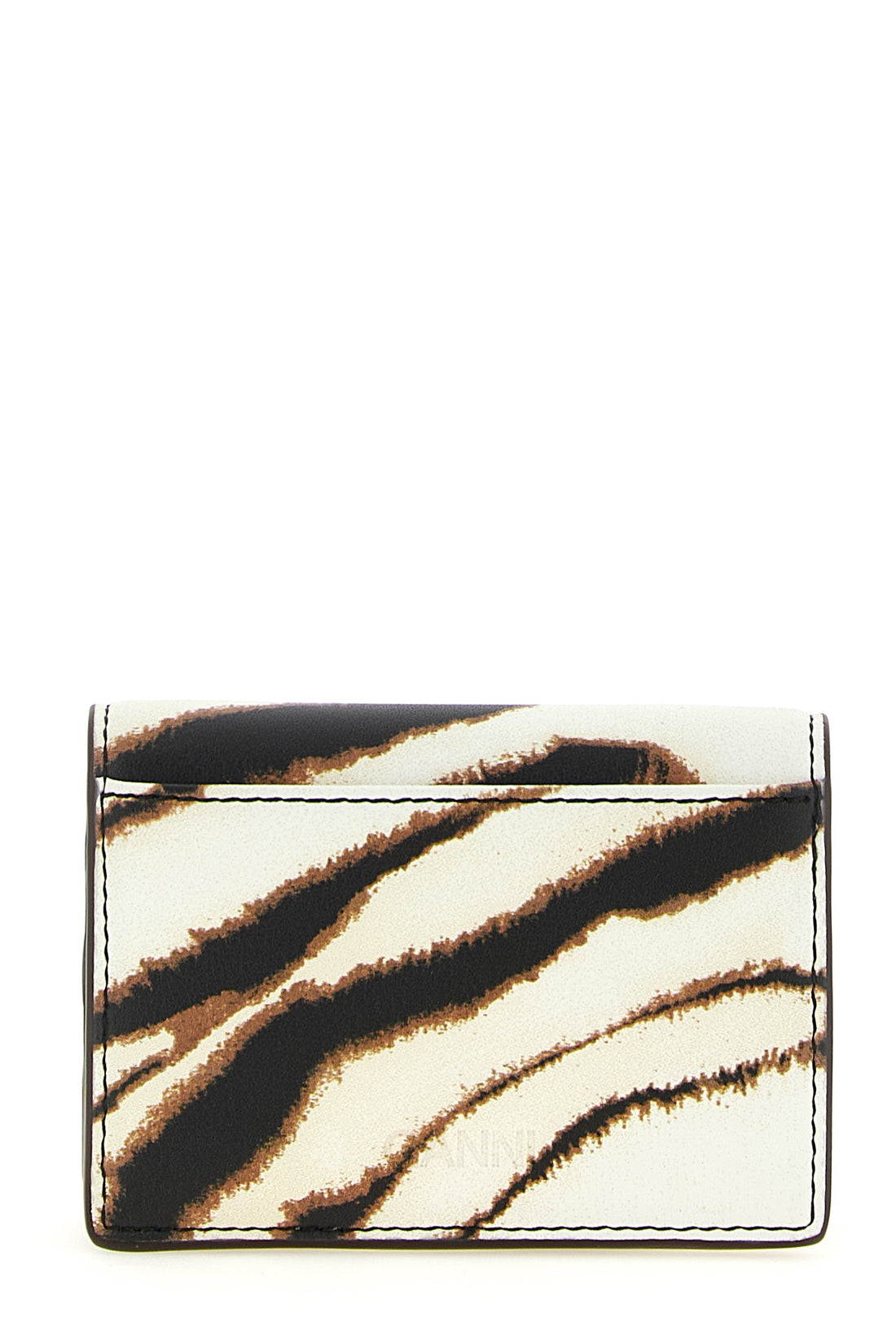 GANNI OS bou card holder in leather-effect fabric