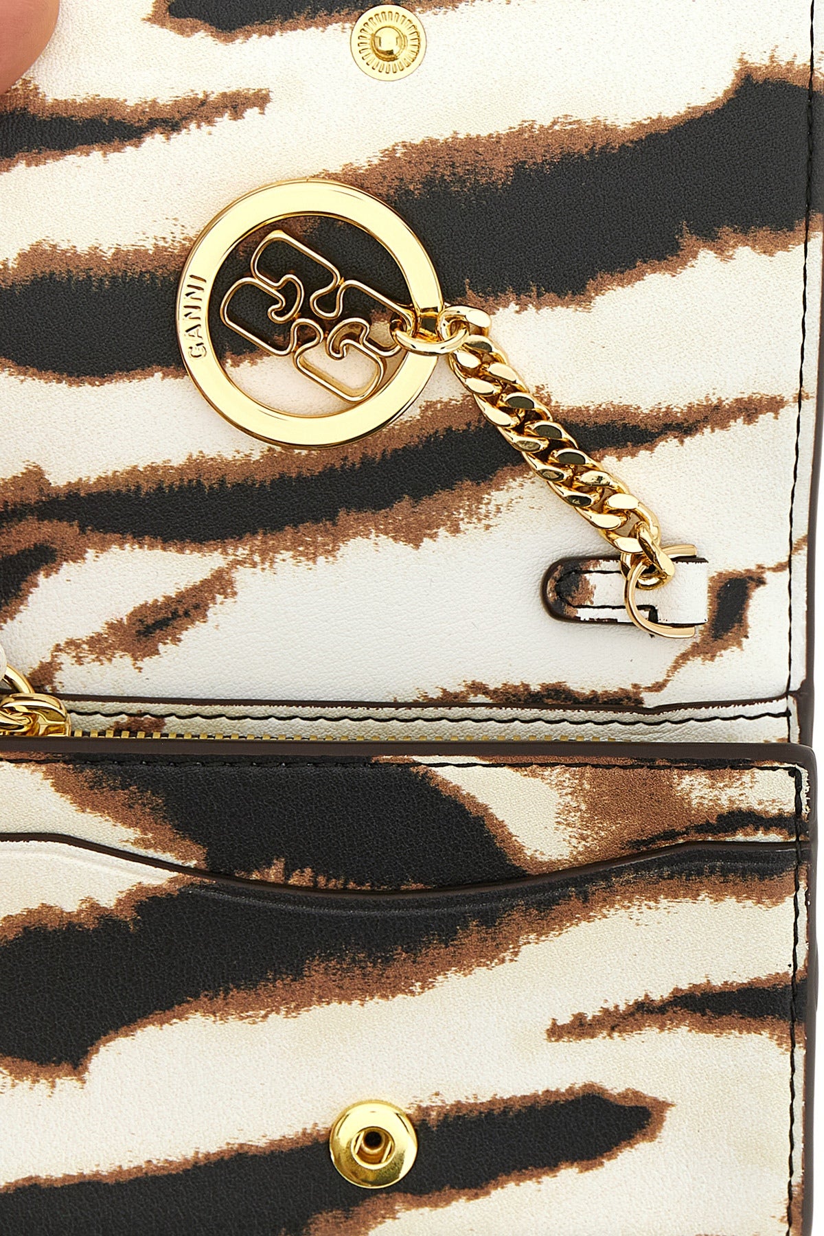 bou card holder in leather-effect fabric