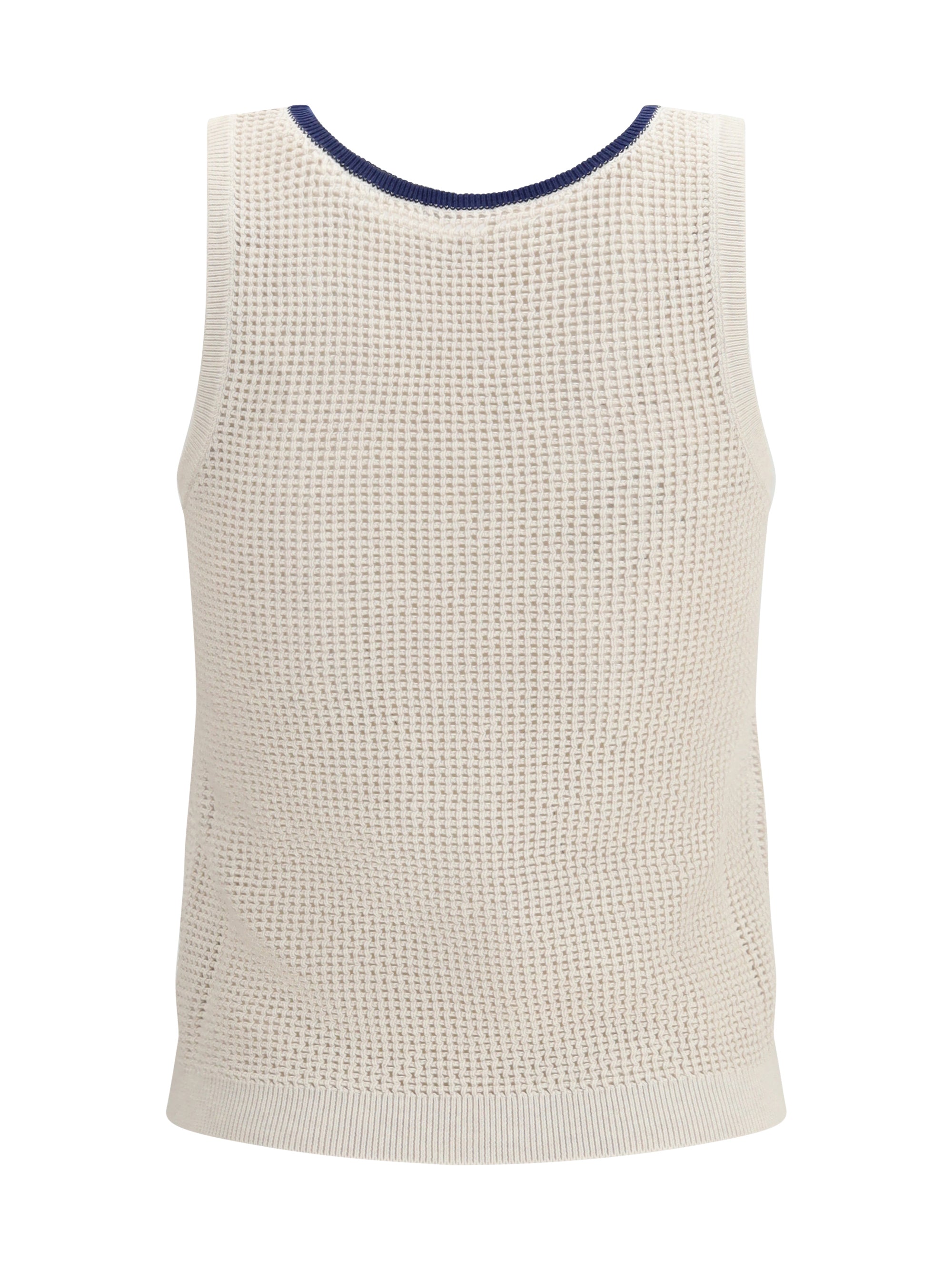 BRUNELLO CUCINELLI S cotton mesh knit top