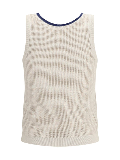 BRUNELLO CUCINELLI S cotton mesh knit top