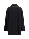 virgin wool short caban coat