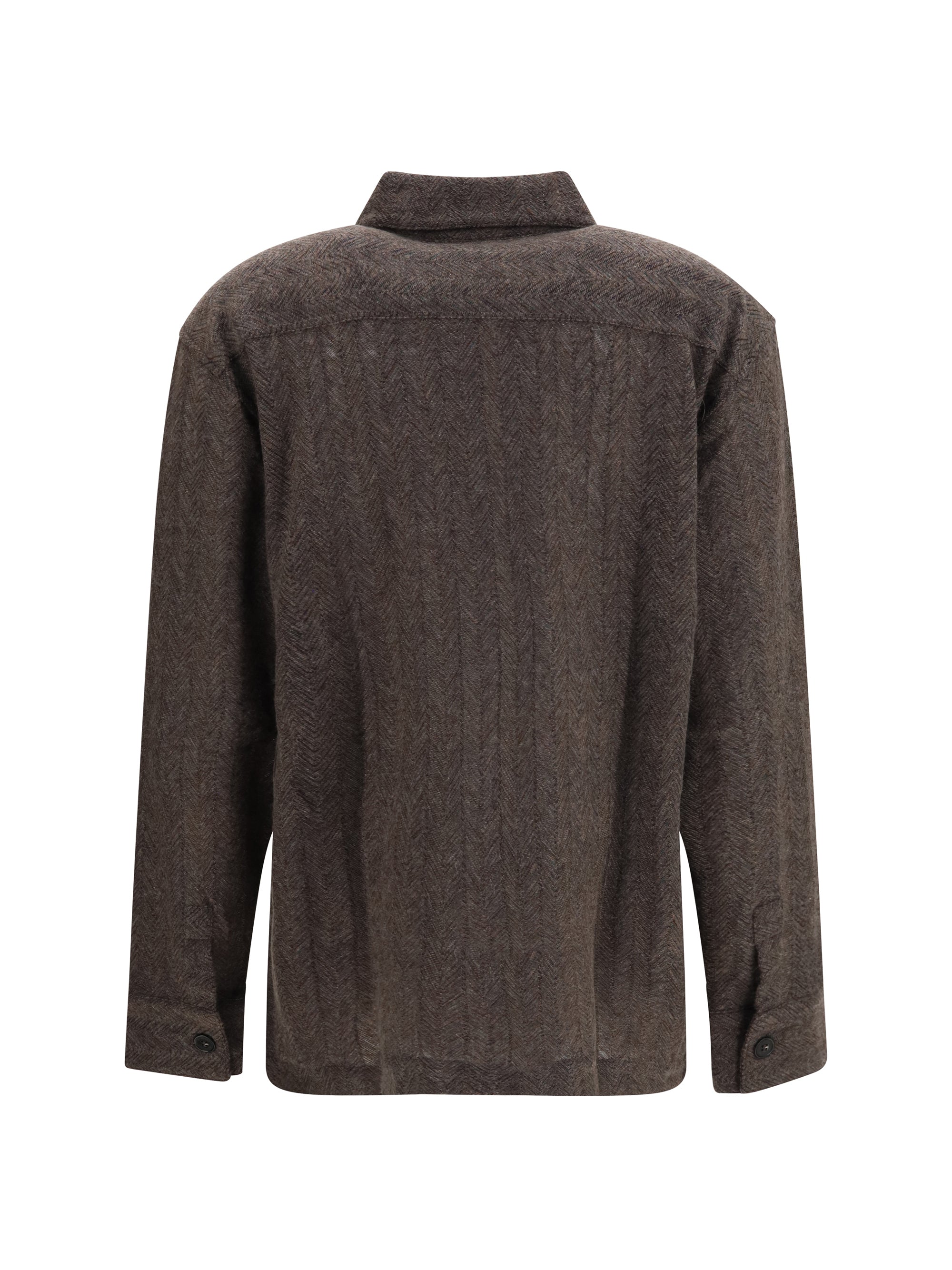 cashmere-blend zig zag shirt