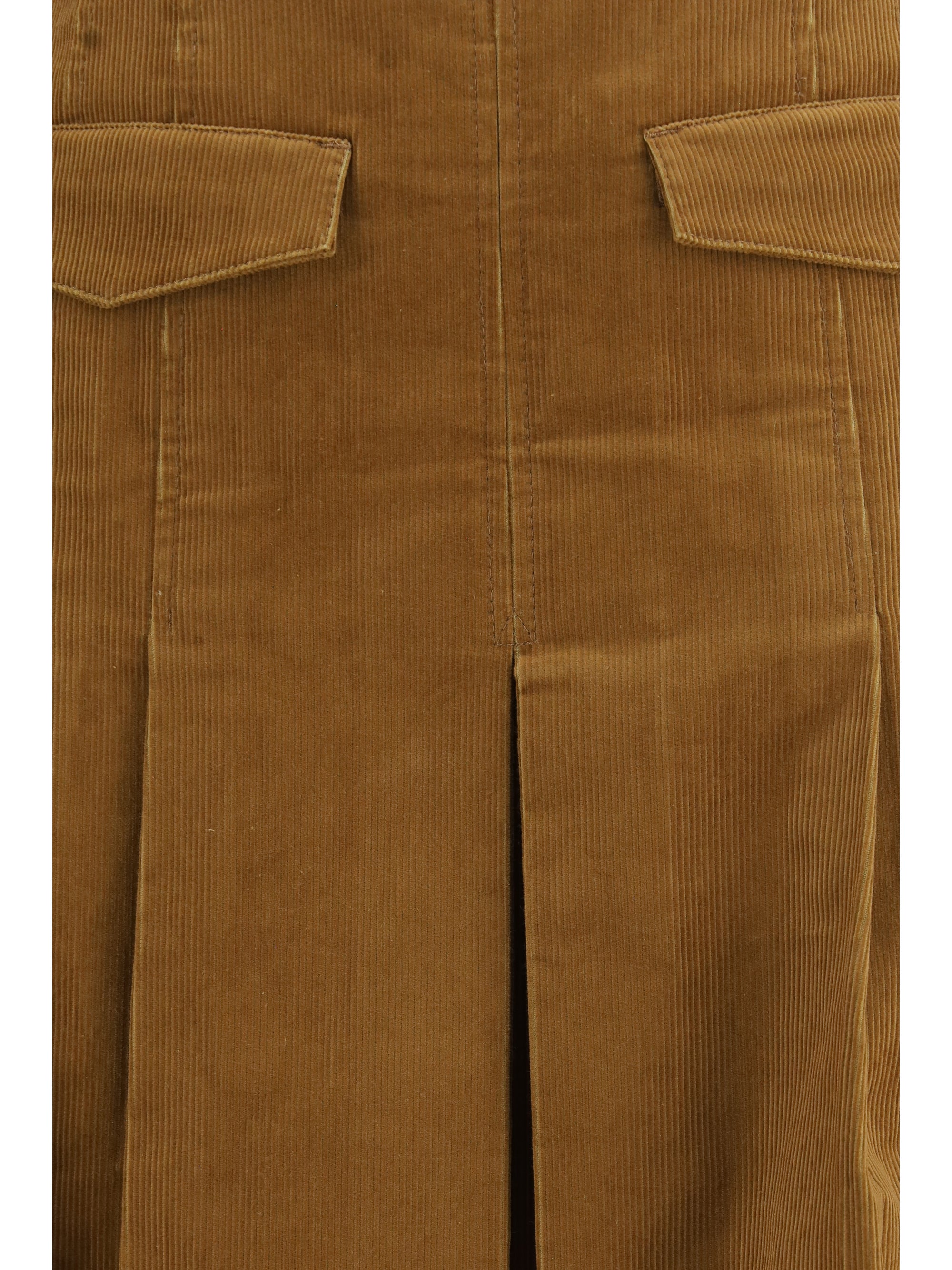 corduroy pleated skirt