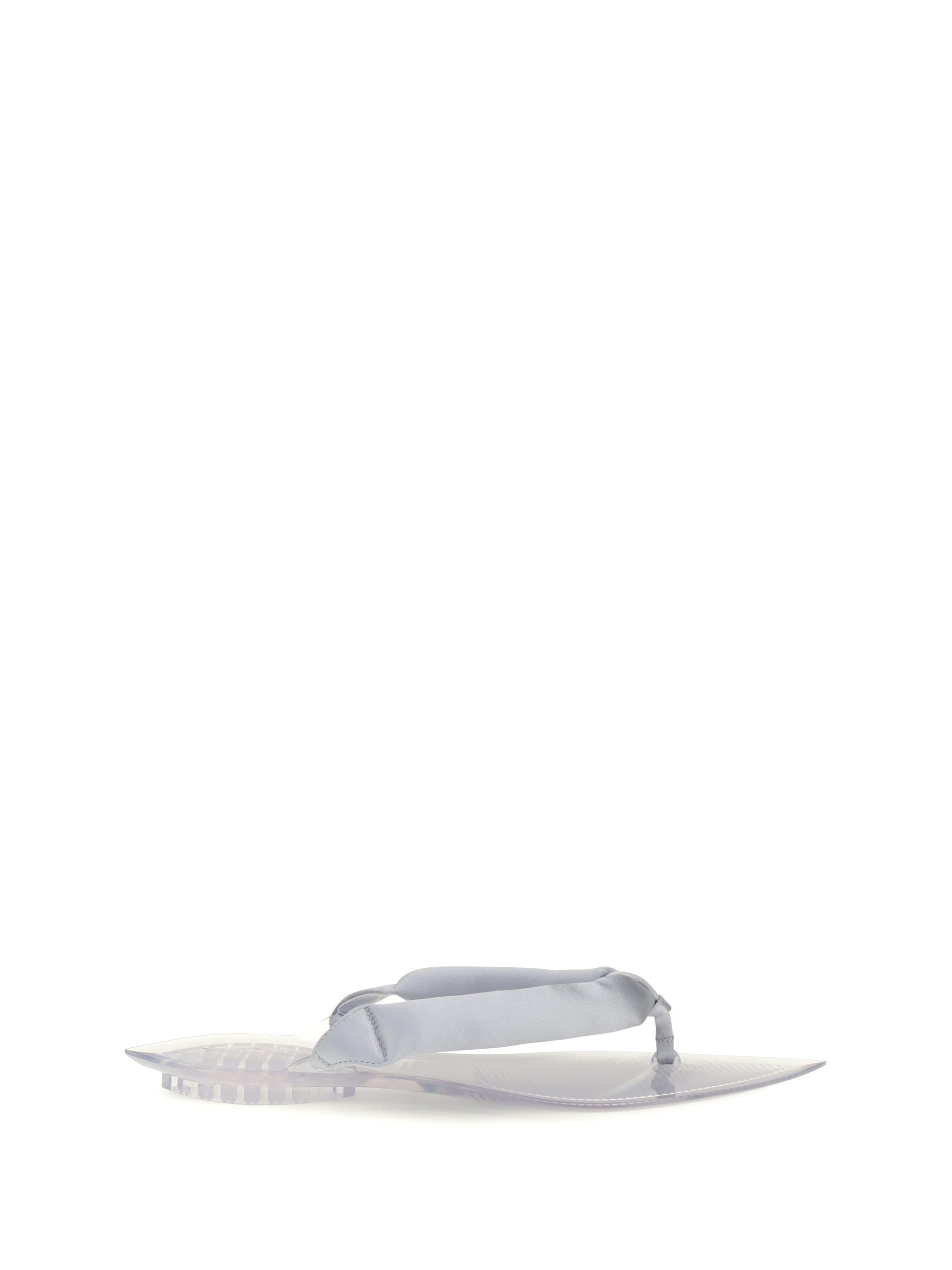 satin flip-flop sandals