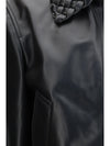glossy leather padded jacket