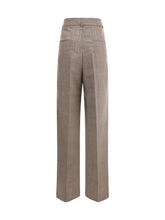 ROHE 36 prince of wales wide leg pants