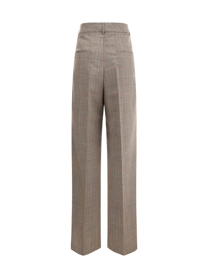 ROHE 36 prince of wales wide leg pants
