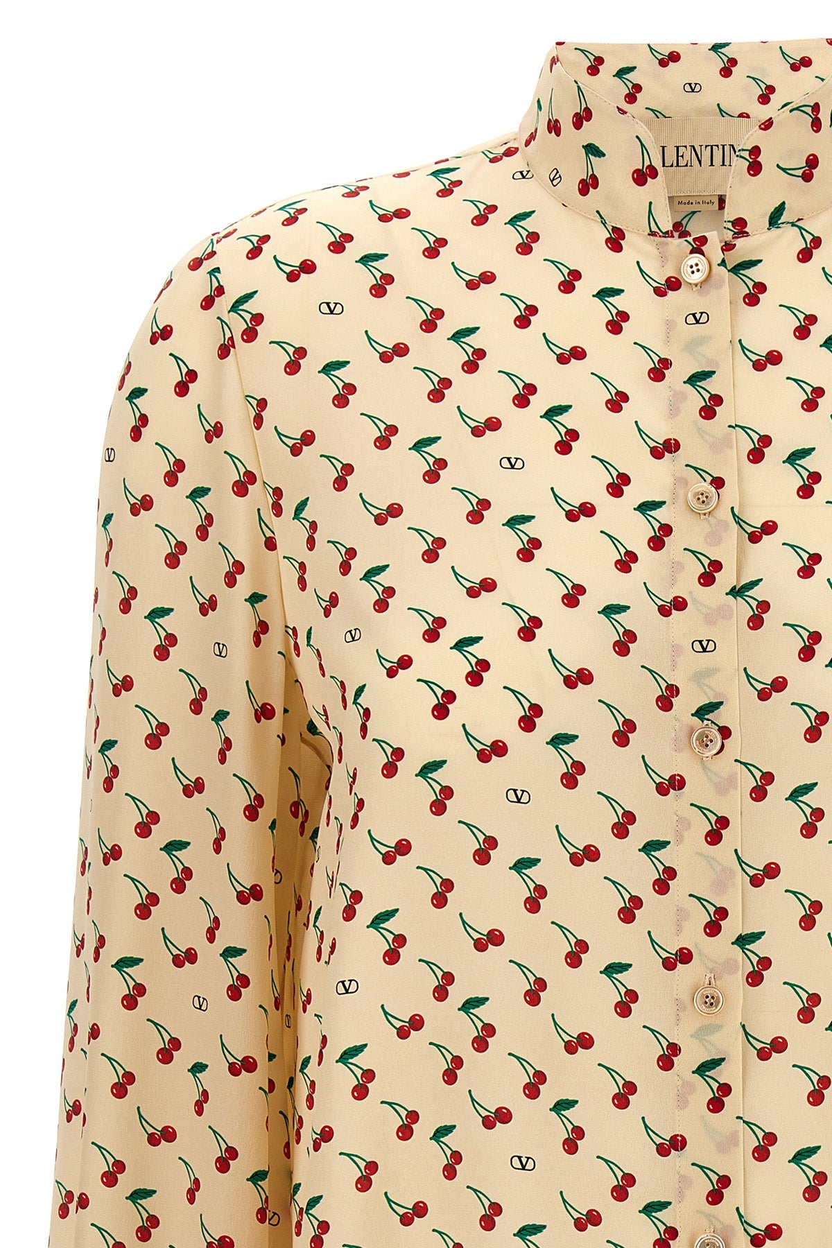 all-over crepe de chine silk shirt